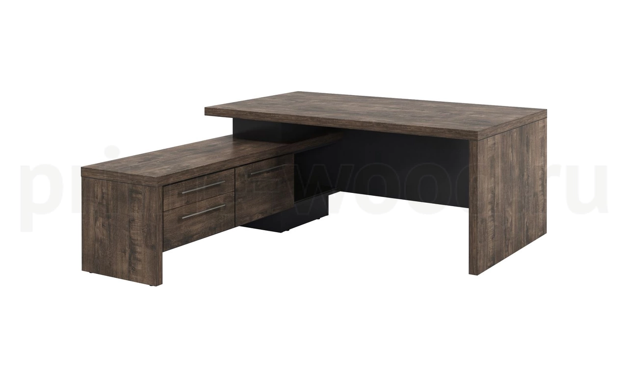 Стол руководителя с опорной тумбой Торстон 180x200x75 арт. T-18Л.0000 - фото 1